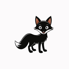 fox isolated on white, fox vector illustration, animal vector art, foxs silhouette, pet vector icon, eps