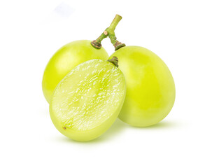 green grapes on white