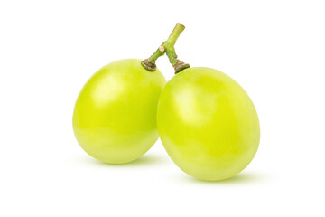 Green grape on white