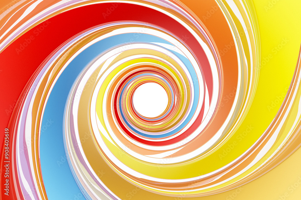 Poster 3d illustration of a colorful abstract background with lines. print from the waves. modern graphic t