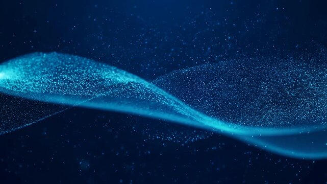 Ethereal blue waves of light undulating in a seamless pattern