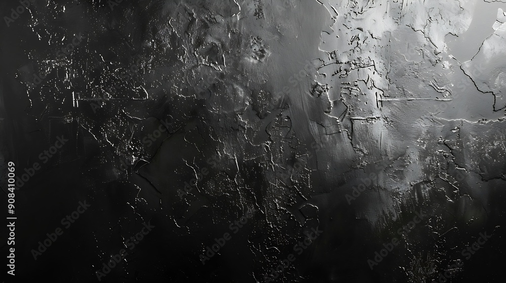 Poster texture of black polished concrete background dark old wallpaper with cement texture nature wall con