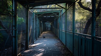 Old abandoned Los Angeles Zoo enclosures in Griffith Park : Generative AI