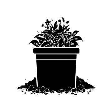 recommend clip art: vector silhouette of a compost