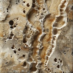 Highresolution travertine texture with pitted holes and troughs