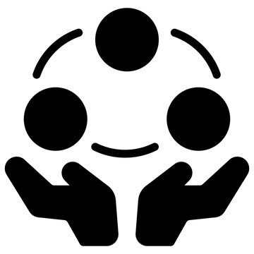 Juggling Icon in Solid Style