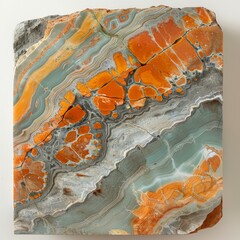 Mineral vein stone with contrasting color streaks