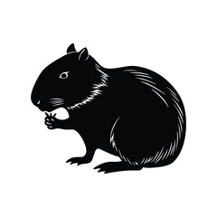 capybara eating silhouette
