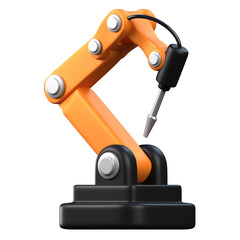 Fototapeta premium 3D Minus Screwdriver Robotic Arm