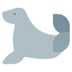 Seal Icon in Flat Style