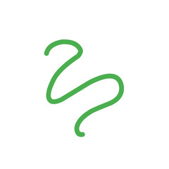 Naklejka premium green wave line