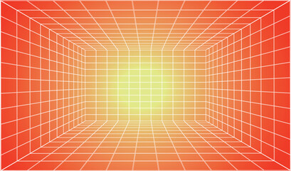 Dynamic Perspective of White Lines Forming a Captivating Geometric Background,orange