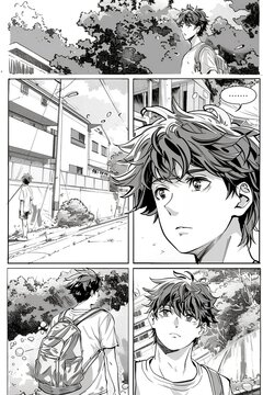 漫画の原稿の1ページ
