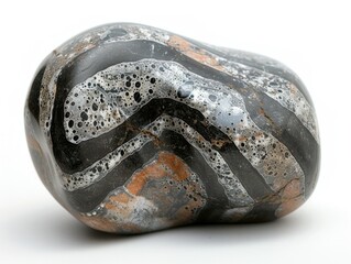 Stone with magnetic properties attracting metals