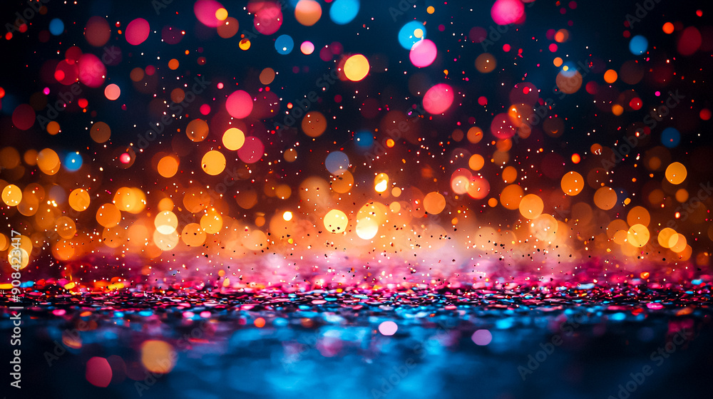 Poster a colorful background with many small dots of different colors