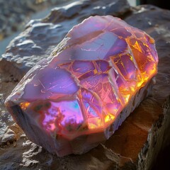 Thermochromic stone that changes color with temperature