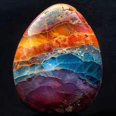Thermochromic stone that changes color with temperature