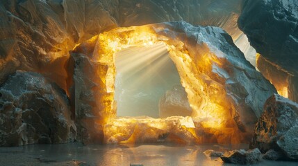 Translucent stone with partial light passing through