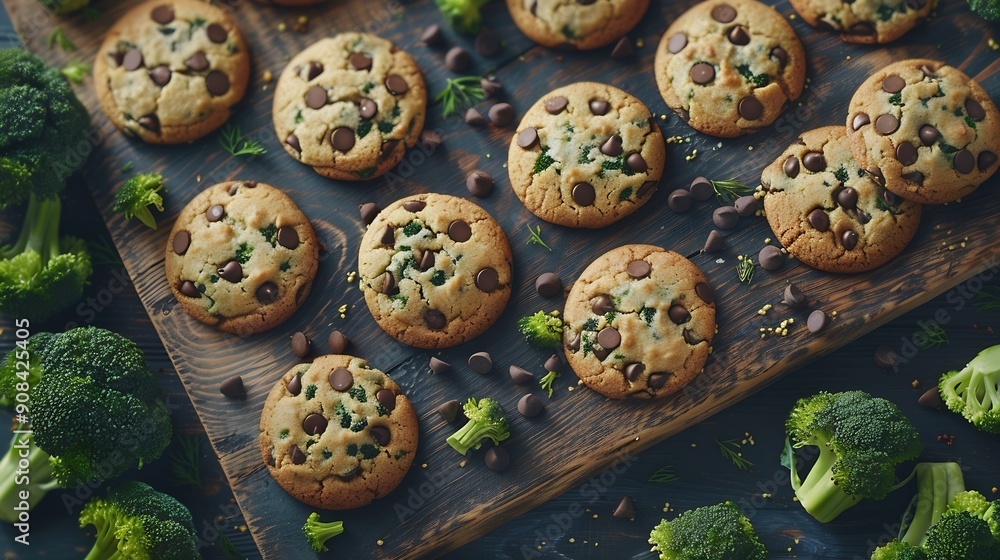 Poster in this board game broccoli beats chocolate chip cookies that means healthy food is better than junk
