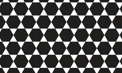 abstract simple black hexagon pattern can be used background.