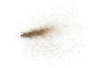 mud splash isolated transparency background.