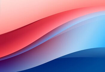 Obraz premium A brightly colored abstract background with dynamic color stripes in light red and light indigo gradients, featuring vibrant shapes and forms.