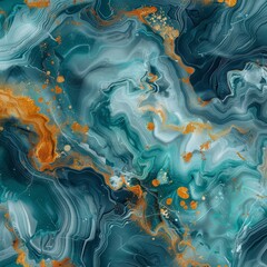 Abstract Swirling Pattern with Gold Accents