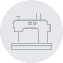 Sewing Machine Line Grey Circle Grey