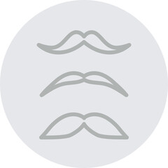 Mustasch Line Grey Circle Grey