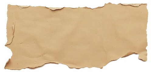 A High-Resolution Torn Paper Element with a Beige Background