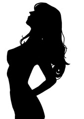 女性のシルエット