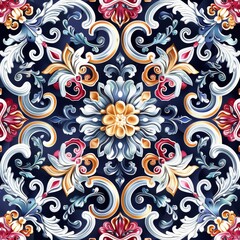 Ornamental Baroque Floral Pattern