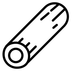 Wood Icon in Line Style