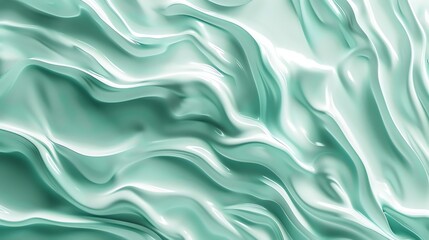 Obraz premium Abstract green wave-like texture background.
