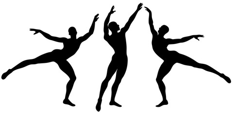 Dynamic Male Gymnast Silhouettes: Perfect for Sports Art and Apparel