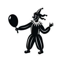 clown balloon animal silhouette

