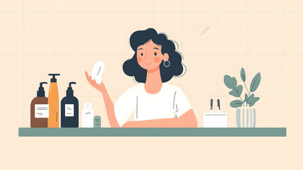 Illustrate preventative measures for a woman's hygiene practices, with clear, easy-to-follow steps.