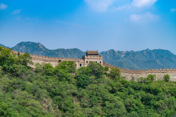 old Great Wall on top of mountain