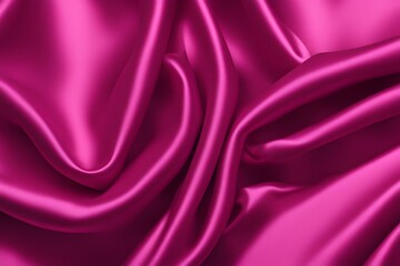 Obraz premium A bold fuchsia silk fabric with a bright dazzling gloss, Ai Generated