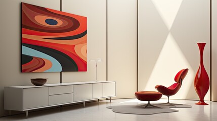 abstract picture for interior design, black cat . AI Generated 