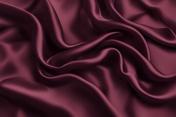 Fototapeta premium A deep burgundy silk fabric with a polished luxurious texture, AI Generated