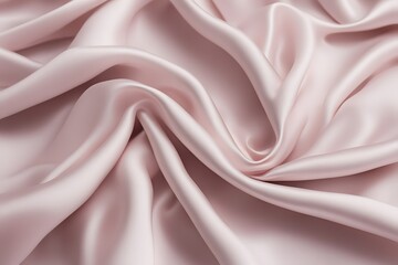 Fototapeta premium A delicate pastel pink silk fabric with a soft flowing texture, AI Generated