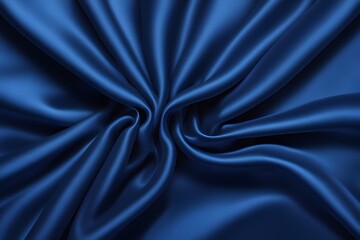 Fototapeta premium Rich royal blue silk fabric with a glossy finish, AI Generated
