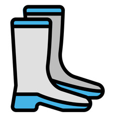 Boots Icon in Filled Line Style