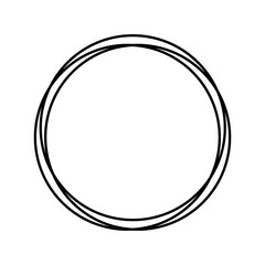 Naklejka premium Circle frame template isolated on white background. Vector illustration.