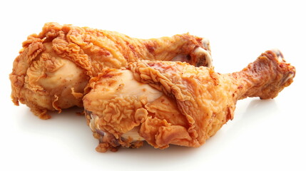 crispy fried chicken white background