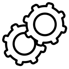 Gear Icon in Line Style