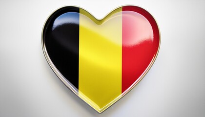 Fototapeta premium BELGIUM FLAG IN LOVE