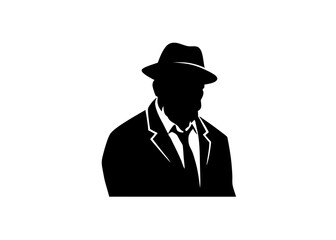 Classic and Modern Old Man Profile Silhouettes for Artwork and Graphics