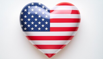 Fototapeta premium USA FLAG IN LOVE